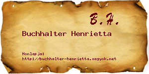 Buchhalter Henrietta névjegykártya